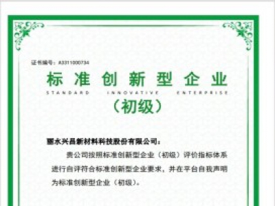 全縣首家！遂昌一企業通過國家級標準創新型企業認定